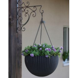 Doniczka wisząca Hanging rattan brązowa 35 cm Curver Keter