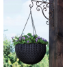 Doniczka wisząca Hanging rattan grafitowa 35 cm Curver Keter