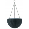 Doniczka wisząca Hanging rattan grafitowa 35 cm Curver Keter