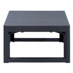 Meble ogrodowe sofa 2 i 3 osobowa, 2 fotele, stół regulowany Lyon rattan grafit Keter