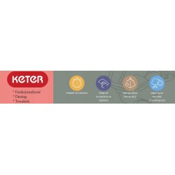 Meble ogrodowe sofa 2 i 3 osobowa, 2 fotele, stół regulowany Lyon rattan grafit Keter