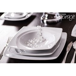 Waza stołowa, obiadowa 2,5 litry Celebration biała porcelana Lubiana