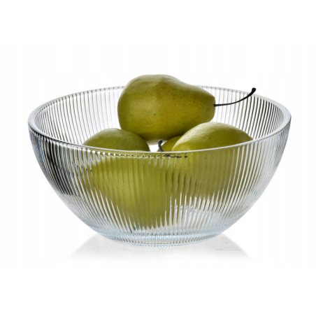Szklana miska, salaterka ryflowana MODERN KITCHEN – 2 l