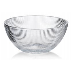 Szklana miska, salaterka ryflowana MODERN KITCHEN – 2 l