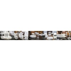 Półmisek 33cm IWONA B014 złoty pasek Chodzież