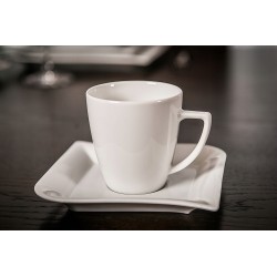 Serwis obiadowo - kawowy OPERA biały 30 elementów, dla 6 osób Lubiana