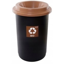 Kosz do segregacji śmieci Eco Bin 50 l odpady bio czarny/brąz Plafor