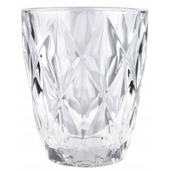 Komplet 6 szklanek 250 ml kryształowe z tłoczonego szkła do whisky wody soku Elise