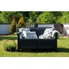 Sofa ogrodowa 2 osobowa wypoczynkowa rattan Corfu Max Seat grafit