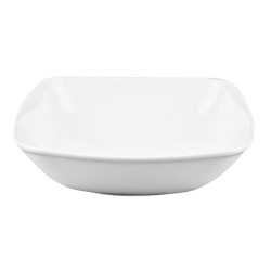 Salaterka kwadratowa, talerz obiadowy głęboki 18 cm, 500 ml Victoria biała porcelana Lubiana