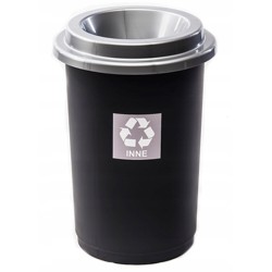 Kosz do segregacji śmieci Eco Bin 50 l odpady zmieszane czarny/szary Plafor