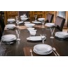 Serwis obiadowy IWONA biała porcelana 44 elementy, dla 12 osób Chodzież Ćmielów