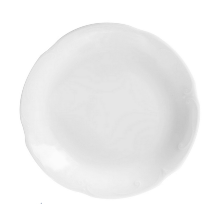 Talerz deserowy 17 cm Kamelia biała porcelana Chodzież