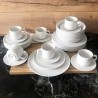 Serwis obiadowy i kawowy dla 6 osób 30 elementów Ankara biała porcelana Lubiana