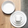 Serwis obiadowy i kawowy dla 6 osób 30 elementów Ankara biała porcelana Lubiana