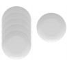 Zestaw 6 talerzy deserowych 20,5 cm biała porcelana Boss Lubiana