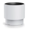 Doniczka z wkładem HEOS 28 cm h-28 cm Cylinder w kolorze białym matowym.