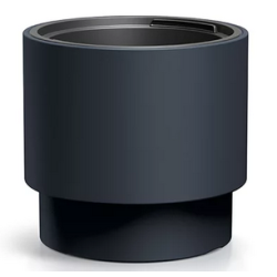 Doniczka z wkładem HEOS 28 cm h-28 cm Cylinder w kolorze antracyt matowym.