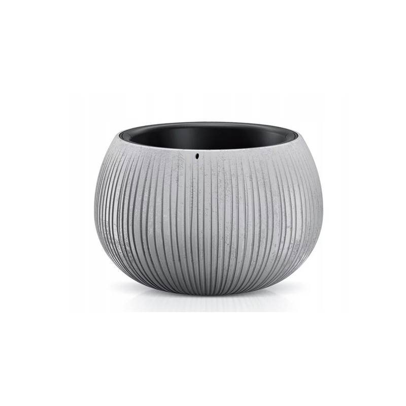 Doniczka z wkładem BOWL BETON kula 23,8cm h-16,1 cm szara