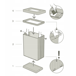 Kosz na odpady 54 l Verto Recycle PEARL GREY